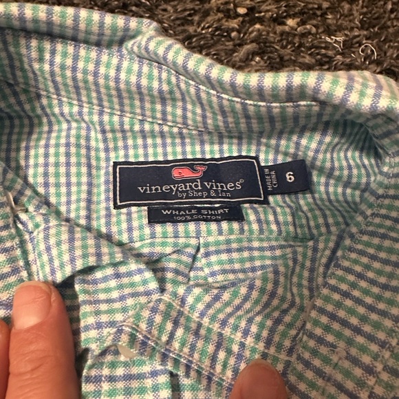 Vineyard Vines Blue and White Plaid Shirt - Picture 3 of 5